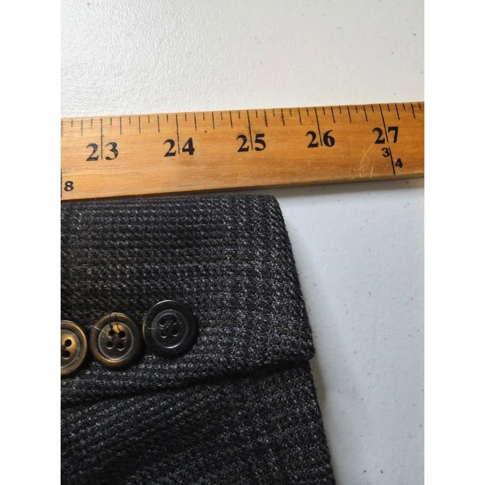 Hart Schaffner Marx Blazer Jacket Mens 43R Gray Sports Coat 2 B USA Glenplaid‎